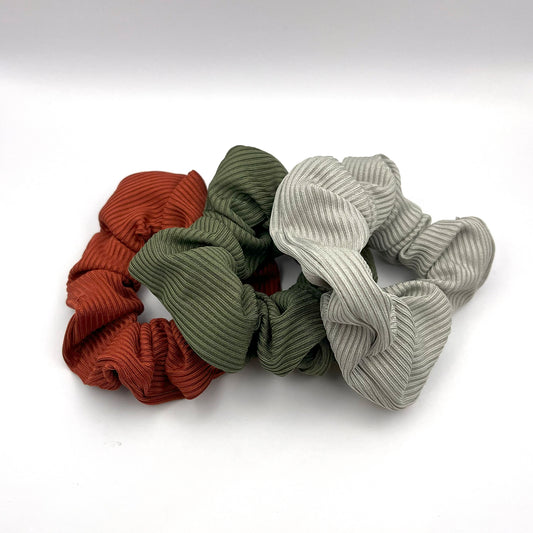 Soft Scrunchies Hair Ties  | Boho Chic 3 Pack for Ponytails