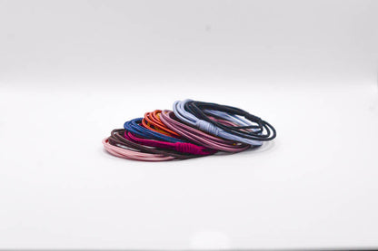 Hair Tie Bracelets Triple Layer Knot Hairbands | 10 Pack